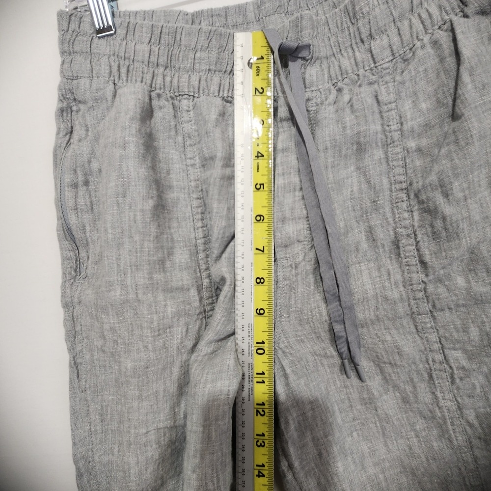 ATHLETA Cabo Linen Jogger Gray 100% Linen Exercise Yoga Pilates Size M - Picture 7 of 10